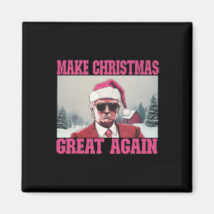 Maak kerst weer geweldig Grappig Sinterklaas Trump Magneet