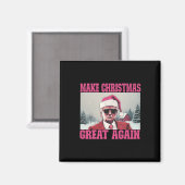 Maak kerst weer geweldig Grappig Sinterklaas Trump Magneet (Voorkant / Achterkant)