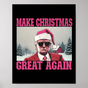Maak kerst weer geweldig Grappig Sinterklaas Trump Poster