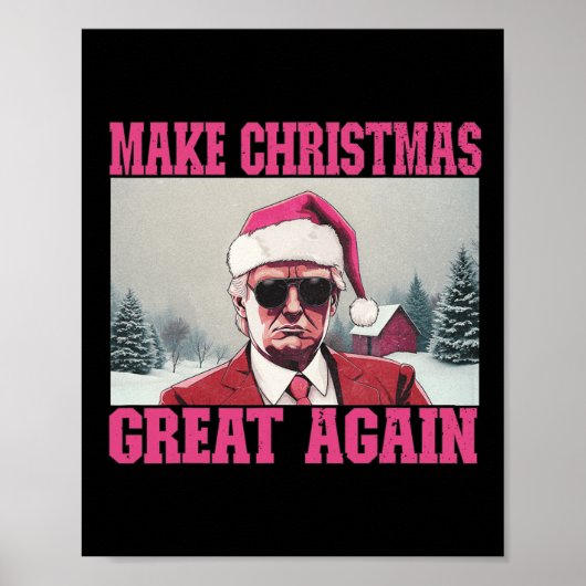 Maak kerst weer geweldig Grappig Sinterklaas Trump Poster (Voorkant)