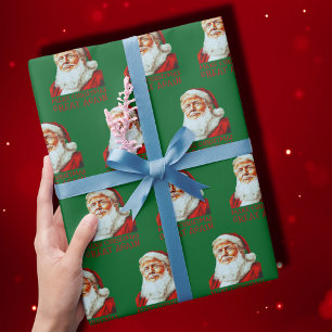 Maak kerst weer geweldig Grappig Trump Kerstman Cadeaupapier