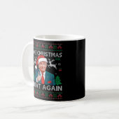 Maak kerst weer geweldig Grappig Trump Kerstmis Koffiemok (Voorkant links)