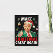 Maak kerst weer geweldig grappig Trump Xmas Snow P Kaart (Voorkant)