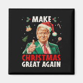 Maak kerst weer geweldig grappig Trump Xmas Snow P Magneet (Voorkant)