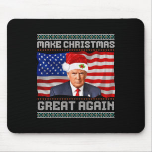 Maak kerst weer geweldig grappig Trump Xmas Snow P Muismat