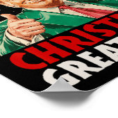 Maak kerst weer geweldig grappig Trump Xmas Snow P Poster (Hoek)