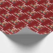 Maak kerst weer geweldig | Grappige Kerstman Trump Cadeaupapier (Hoek)