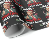 Maak kerst weer geweldig | Grappige Trump Cadeaupapier (Rol Hoek)