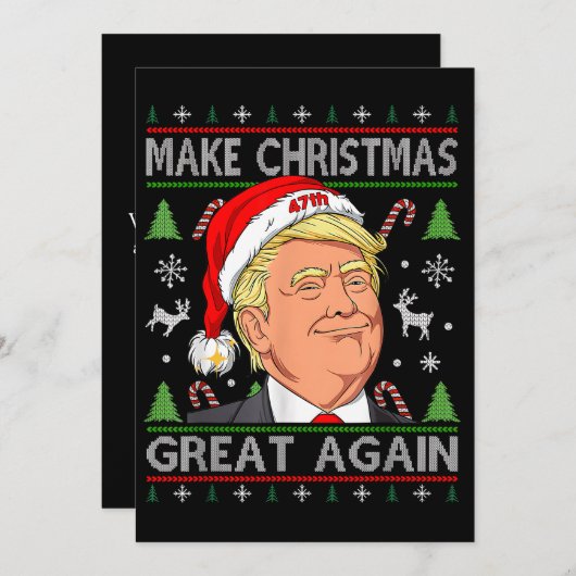 Maak kerst weer geweldig, grappige Trump-kerst Feestdagenkaart (Voorkant / Achterkant)