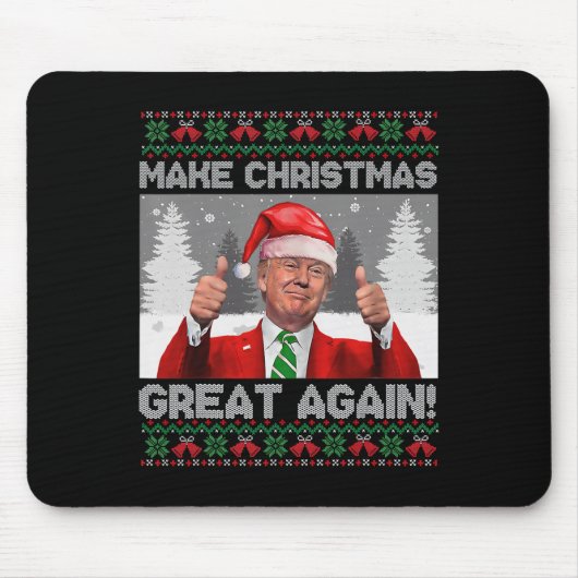 Maak kerst weer geweldig Grappige Trump pyjama's U Muismat (Voorkant)