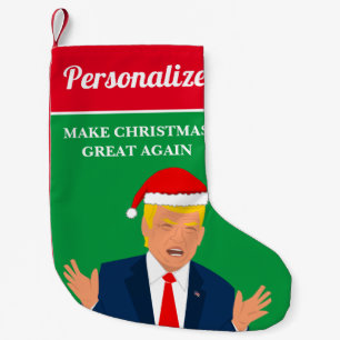 Maak kerst weer geweldig, grappige Trump Santa Cla Kleine Kerstsok