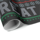 Maak kerst weer geweldig, grappige Trump Ugly-mas Cadeaupapier (Rol Hoek)