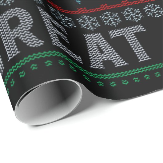 Maak kerst weer geweldig, grappige Trump Ugly-mas Cadeaupapier (Rol Hoek)