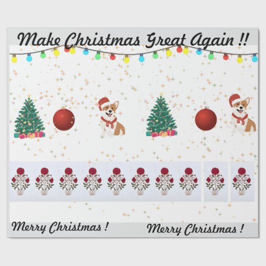 Maak kerst weer geweldig inpakpapier (Vlak)