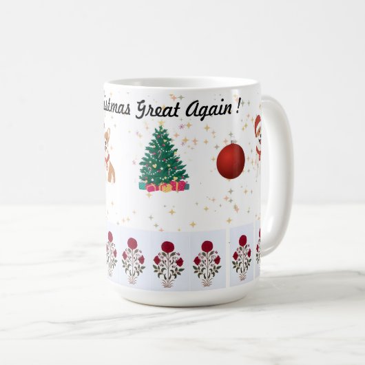 Maak kerst weer geweldig inpakpapier koffiemok (Voorkant rechts)