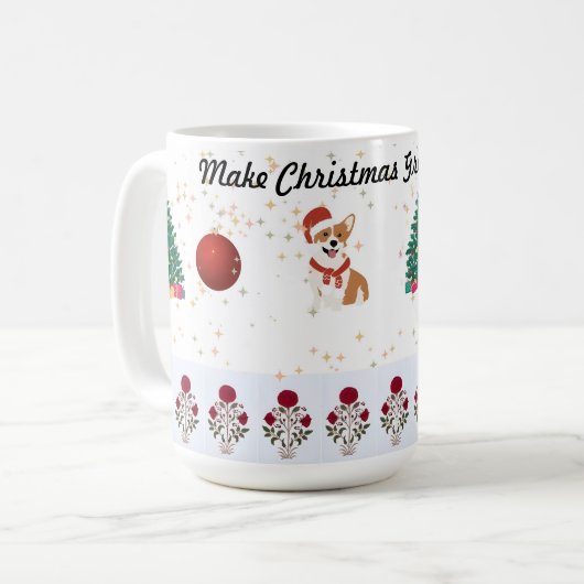 Maak kerst weer geweldig inpakpapier koffiemok (Voorkant links)