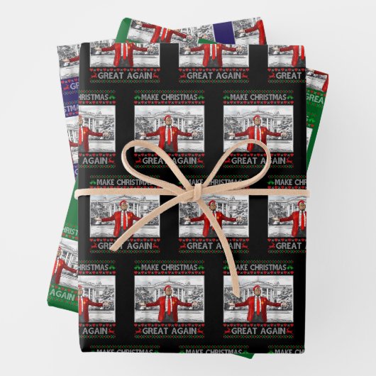 Maak kerst weer geweldig inpakpapier vel (In situ)