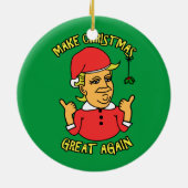 Maak kerst weer geweldig keramisch ornament (Achterkant)