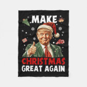 Maak kerst weer geweldig Kerstman Grappig Trump Ke Fleece Deken (Voorkant)