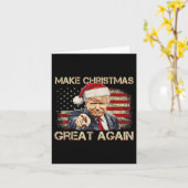 Maak kerst weer geweldig Kerstman Grappig Trump Ke Kaart (Gele Bloem)