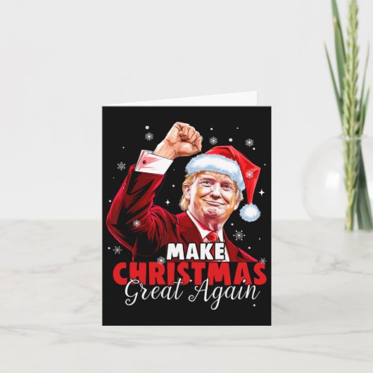 Maak kerst weer geweldig Kerstman Grappig Trump Ke Kaart (Voorkant)