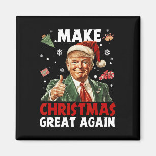 Maak kerst weer geweldig Kerstman Grappig Trump Ke Magneet