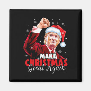 Maak kerst weer geweldig Kerstman Grappig Trump Ke Magneet