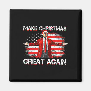 Maak kerst weer geweldig Kerstman Grappig Trump Ke Magneet