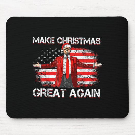 Maak kerst weer geweldig Kerstman Grappig Trump Ke Muismat (Voorkant)