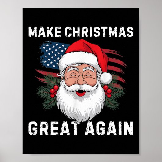 Maak kerst weer geweldig Kerstman Grappig Trump Ke Poster (Voorkant)