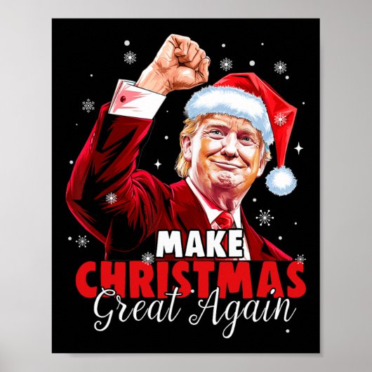 Maak kerst weer geweldig Kerstman Grappig Trump Ke Poster (Voorkant)