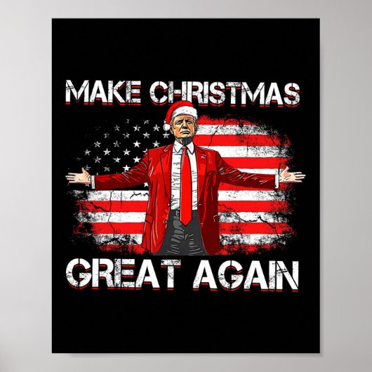 Maak kerst weer geweldig Kerstman Grappig Trump Ke Poster (Voorkant)