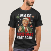 Maak kerst weer geweldig Kerstman Grappig Trump Ke T-shirt (Voorkant)