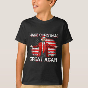 Maak kerst weer geweldig Kerstman Grappig Trump Ke T-shirt