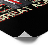 Maak kerst weer geweldig Kerstman Trump Kerstmis w Poster (Hoek)