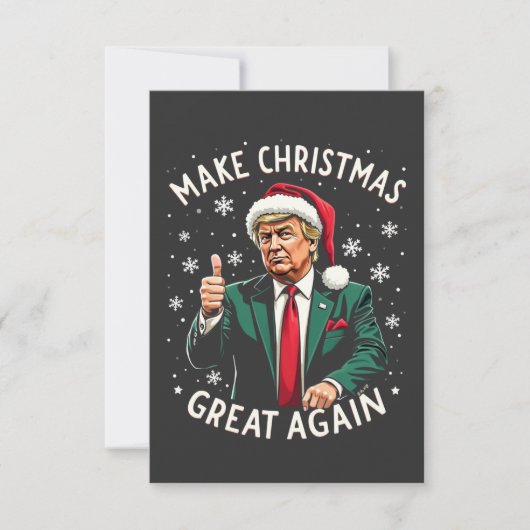 Maak kerst weer geweldig Lelijke kersttrui Trump Bedankkaart (Voorkant)
