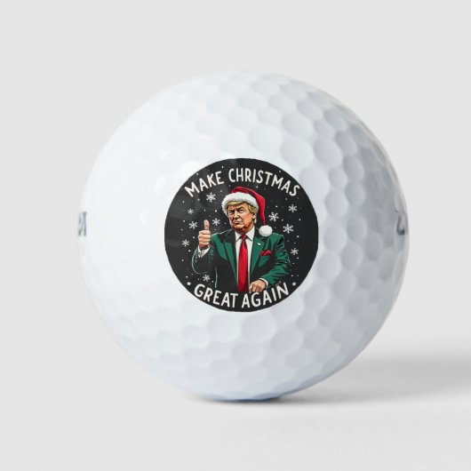 Maak kerst weer geweldig Lelijke kersttrui Trump Golfballen (Voorkant)