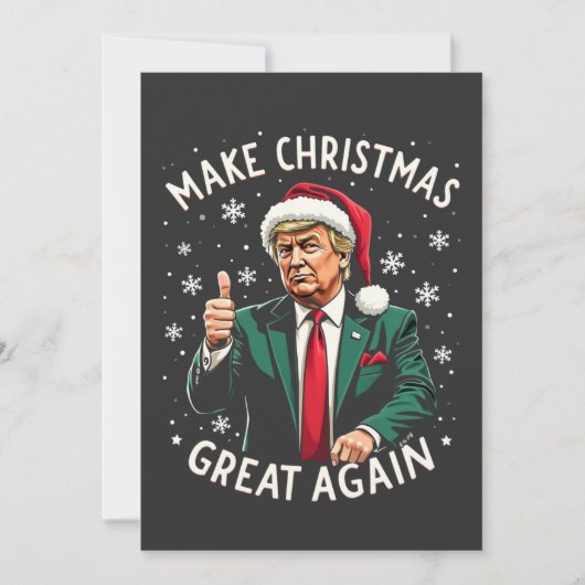 Maak kerst weer geweldig Lelijke kersttrui Trump Kaart (Voorkant)