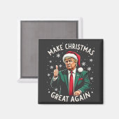 Maak kerst weer geweldig Lelijke kersttrui Trump Magneet (Voorkant / Achterkant)