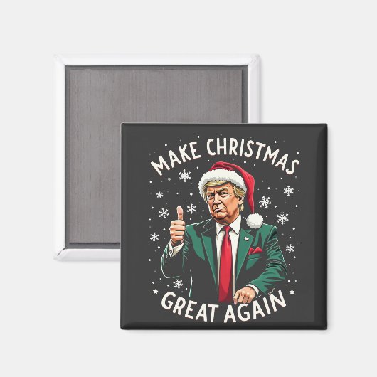 Maak kerst weer geweldig Lelijke kersttrui Trump Magneet (Voorkant / Achterkant)