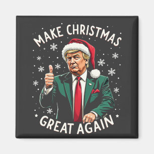 Maak kerst weer geweldig Lelijke kersttrui Trump Magneet