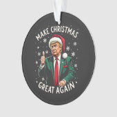 Maak kerst weer geweldig Lelijke kersttrui Trump Ornament (voorkant)