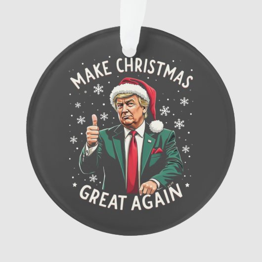 Maak kerst weer geweldig Lelijke kersttrui Trump Ornament (voorkant)