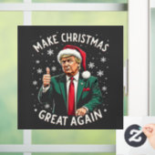 Maak kerst weer geweldig Lelijke kersttrui Trump Raamsticker (Huis)