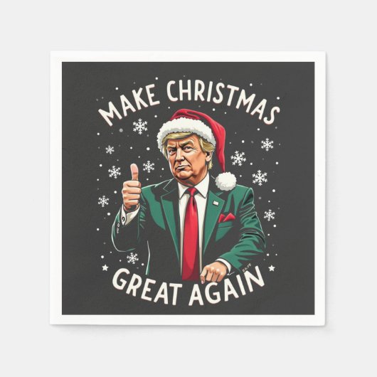 Maak kerst weer geweldig Lelijke kersttrui Trump Servet (Voorkant)