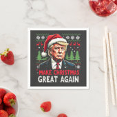 Maak kerst weer geweldig Lelijke kersttrui Trump Servet (Insitu)