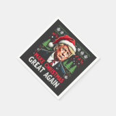 Maak kerst weer geweldig Lelijke kersttrui Trump Servet (Hoek)