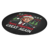Maak kerst weer geweldig Lelijke kersttrui Trump Snijplank (Hoek)