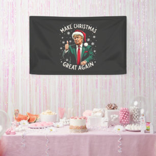Maak kerst weer geweldig Lelijke kersttrui Trump Spandoek