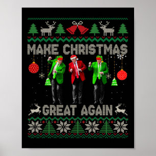 Maak kerst weer geweldig Lelijke truien Grappig Wa Poster
